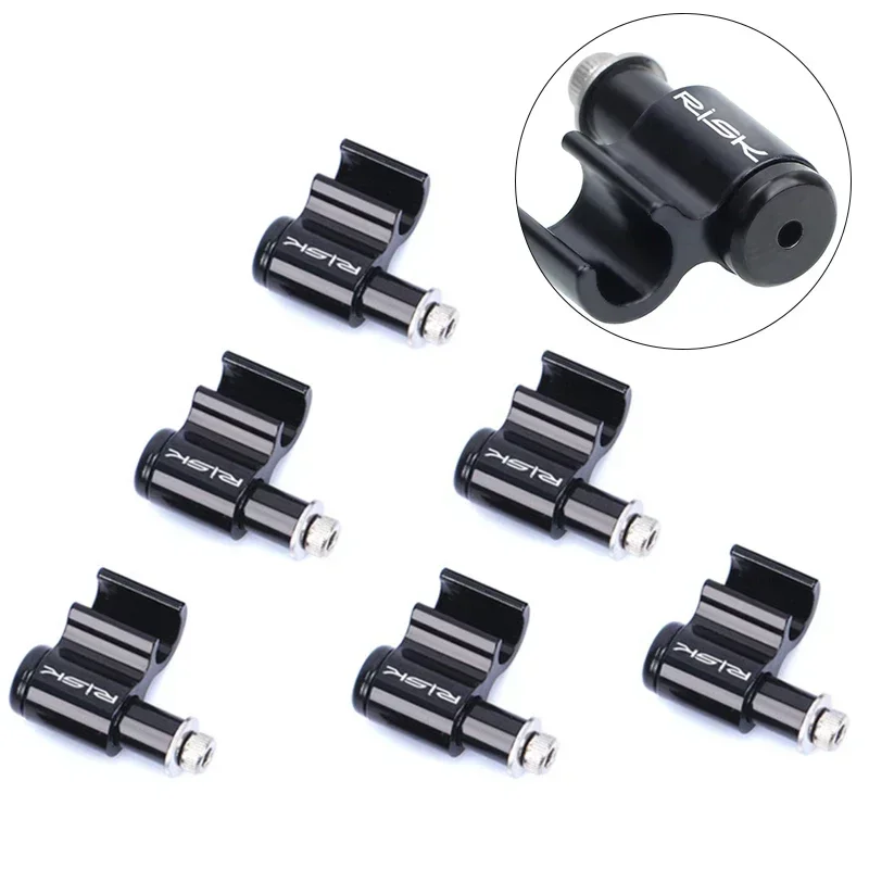 6Pcs RISK Bicycle Hydraulic Brake Hose Holder Cable Line Guide Wire Clips Clamps Oil Disc Brake Pipe Frame Road Bike Parts