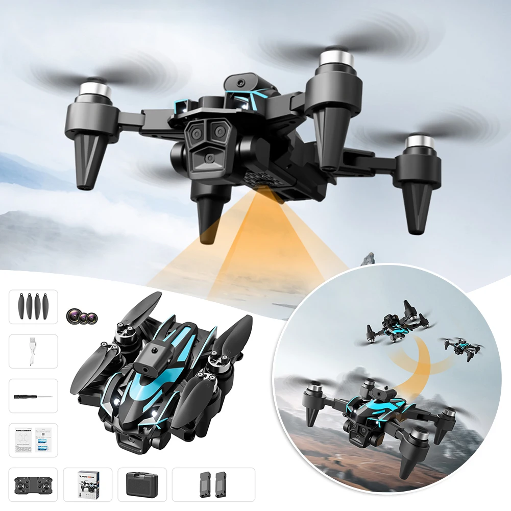 

Foldable Triple Lens HD Aerial-Drone Multifunctional Quadcopters Camera Toys For Kids Teens Adult