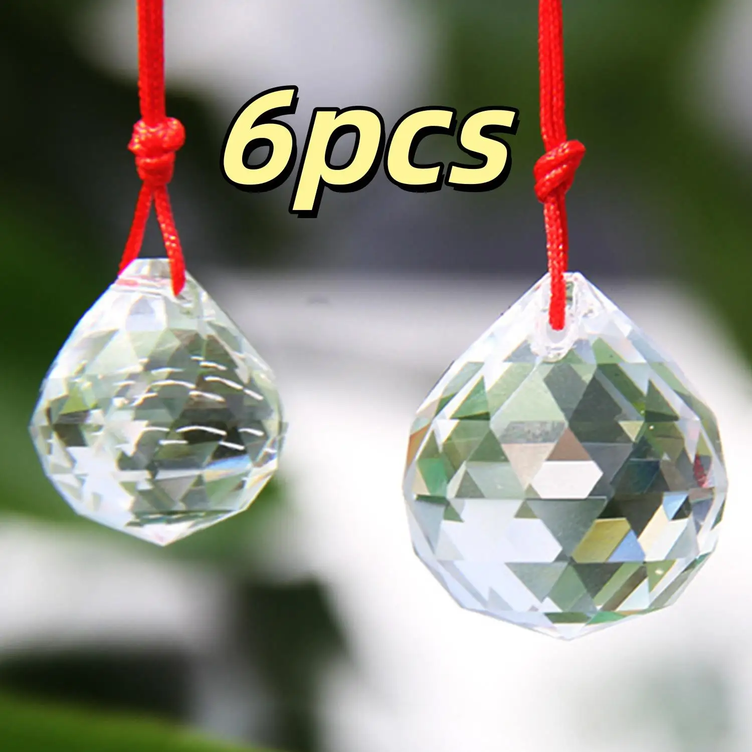 

6pcs Ceiling Hanging Crystal Ball 20mm/30mm/40mm Hanging Lighting Ball DIY Curtain ChandelierDecor Decorative Crystal Ball