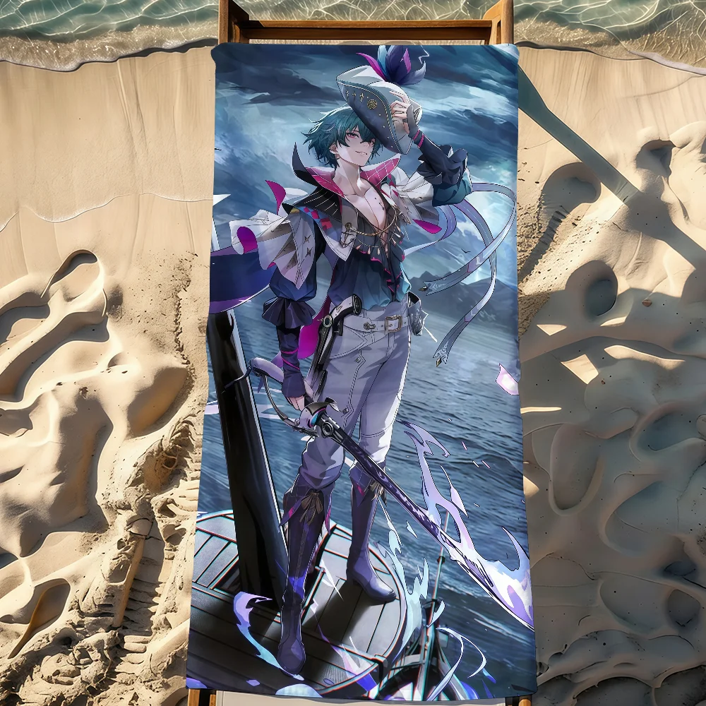 Game Brant Wuthering Waves Towel Sports Quick Dry Travel Camping Gear Sandproof Soft Light Large Beach Towel