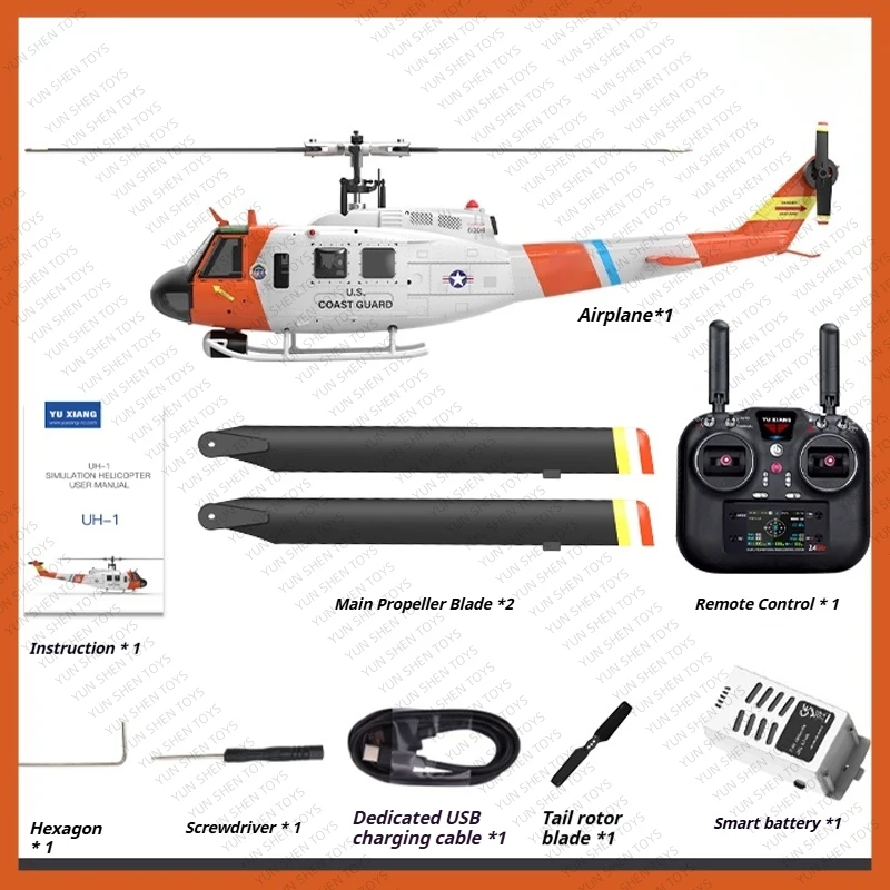 

2025 Yuxiang F07s Remote-Controlled Combat Helicopter Uh-1 Huey Model Airplane Looks Like A Real Drone Gps Automatic Return Gift