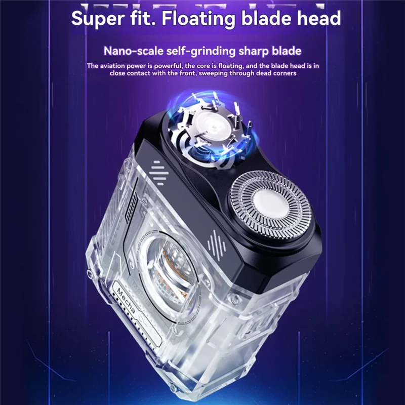 

【Сьогодні всего】Кармобиль, мини-электрическая умная бритва, цифровой дисплей, двойное лезвие, мощный триммер для бороды, 36 дБ, шумовой инструмент