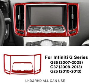 

Carbon Fiber Center Console Screen Button & Air Vent Frame Trim Sticker For Infiniti G37 2008-2008 Interior Accessories