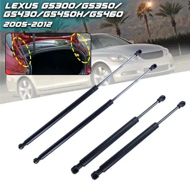 Front Engine Hood&Rear Trunk Tailgate Lift Supports Gas Spring Struts Shocks Bars For Lexus 05-12 GS300 GS350 GS430 GS450h GS460