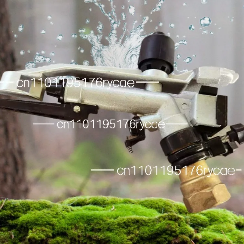 Copper mouth metal rocker arm automatic rotation agricultural irrigation tool garden spraying atomizing water gun nozzle