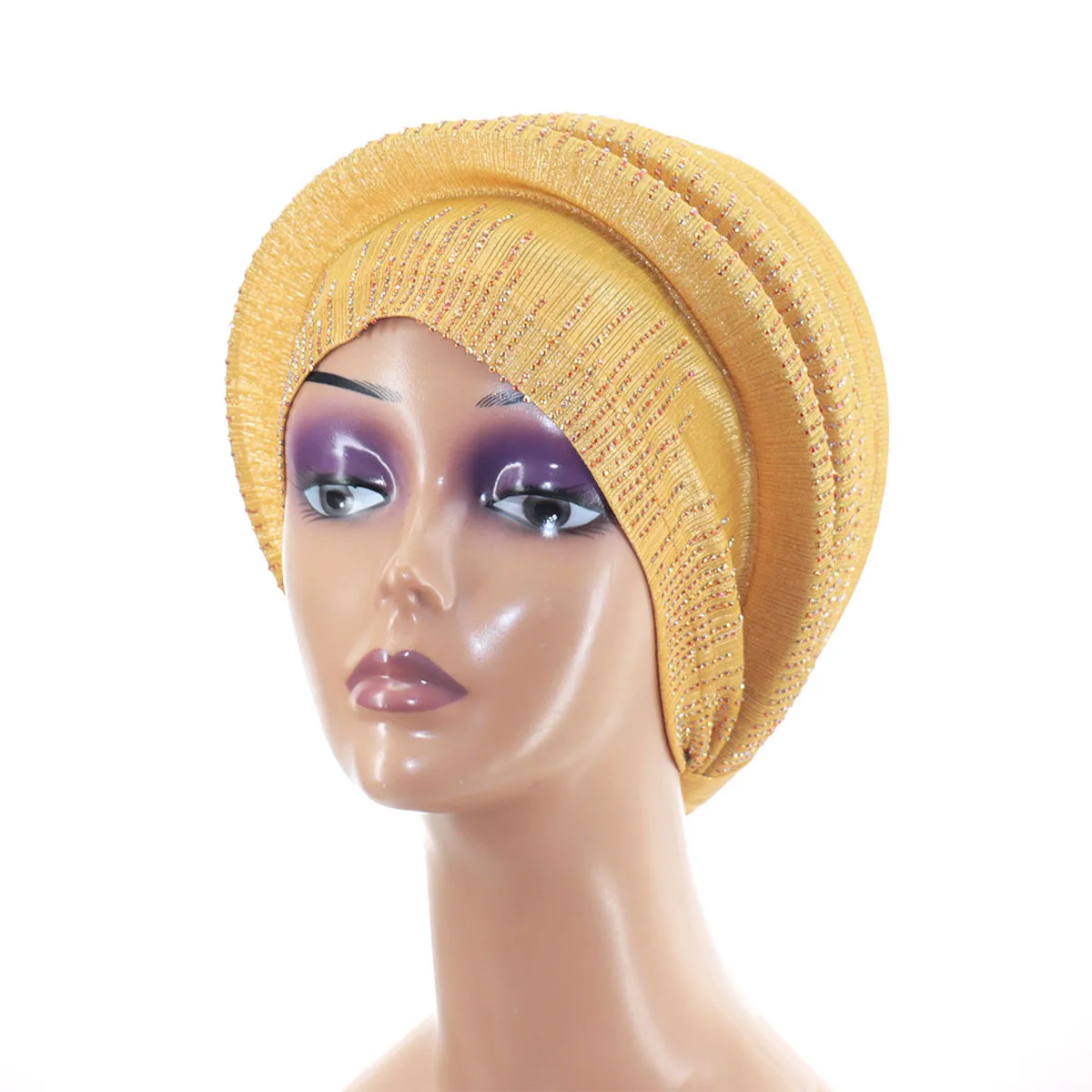 2026년 신상 아프리카 헤드타이 터번 나이지리아 오토 겔레 헤드랩 오토 겔레 여성 터번 캡 웨딩 겔레 무슬림 헤드랩 보닛