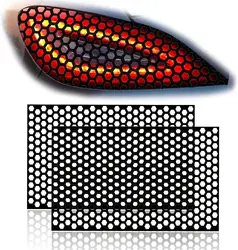 Hot Sell Car Rear Tail Light Cover Black Honeycomb Precut Sticker Tail-lamp Decal Universal