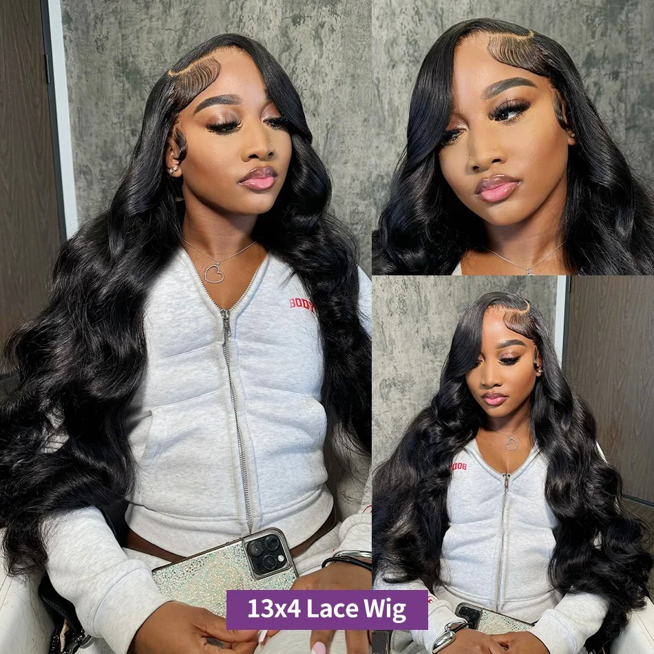 Brazilian Body Wave Lace Front Wig, Linha Fina Natural, Pré Arrancadas Perucas, Cabelo Humano, Remy, Glueless, HD, 13x4, 13x6