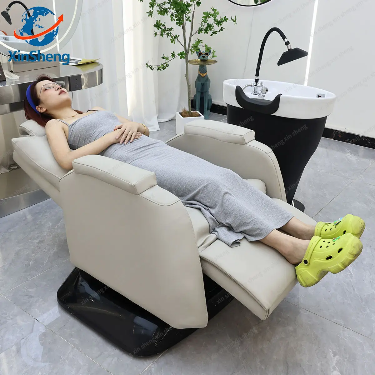 

Modern Shampoo Bed Hair Salon Washing Chair Barber Shop Furniture Rotating Head Spa Shampoo Chair Head Spa Sink for Salon
