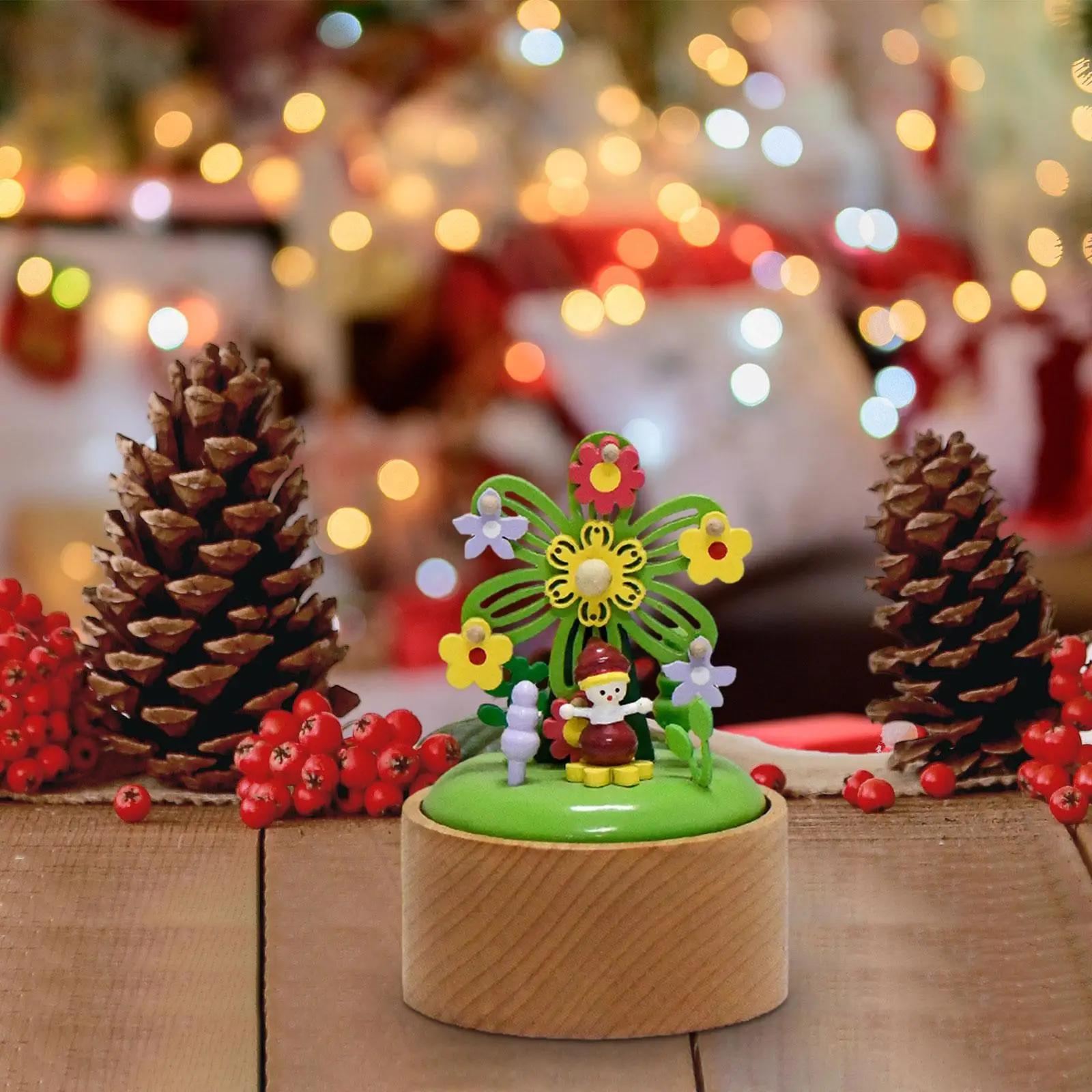Windup Music Box Play Melody Holiday Ornaments for Girls Girlfriend Friends