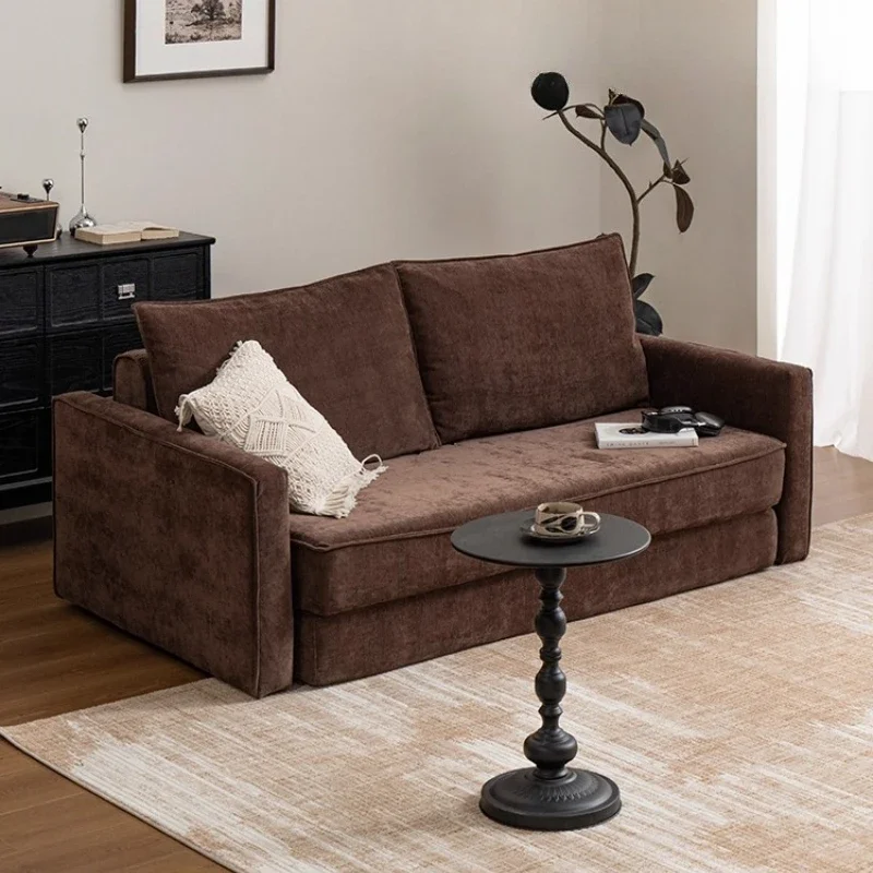 Cloth Sofa Bed Vacuum Compressed Coffee Color Lounge Folding Sofa Bed Seat Armchair Lazy Designer Couch Living Room Furniture
