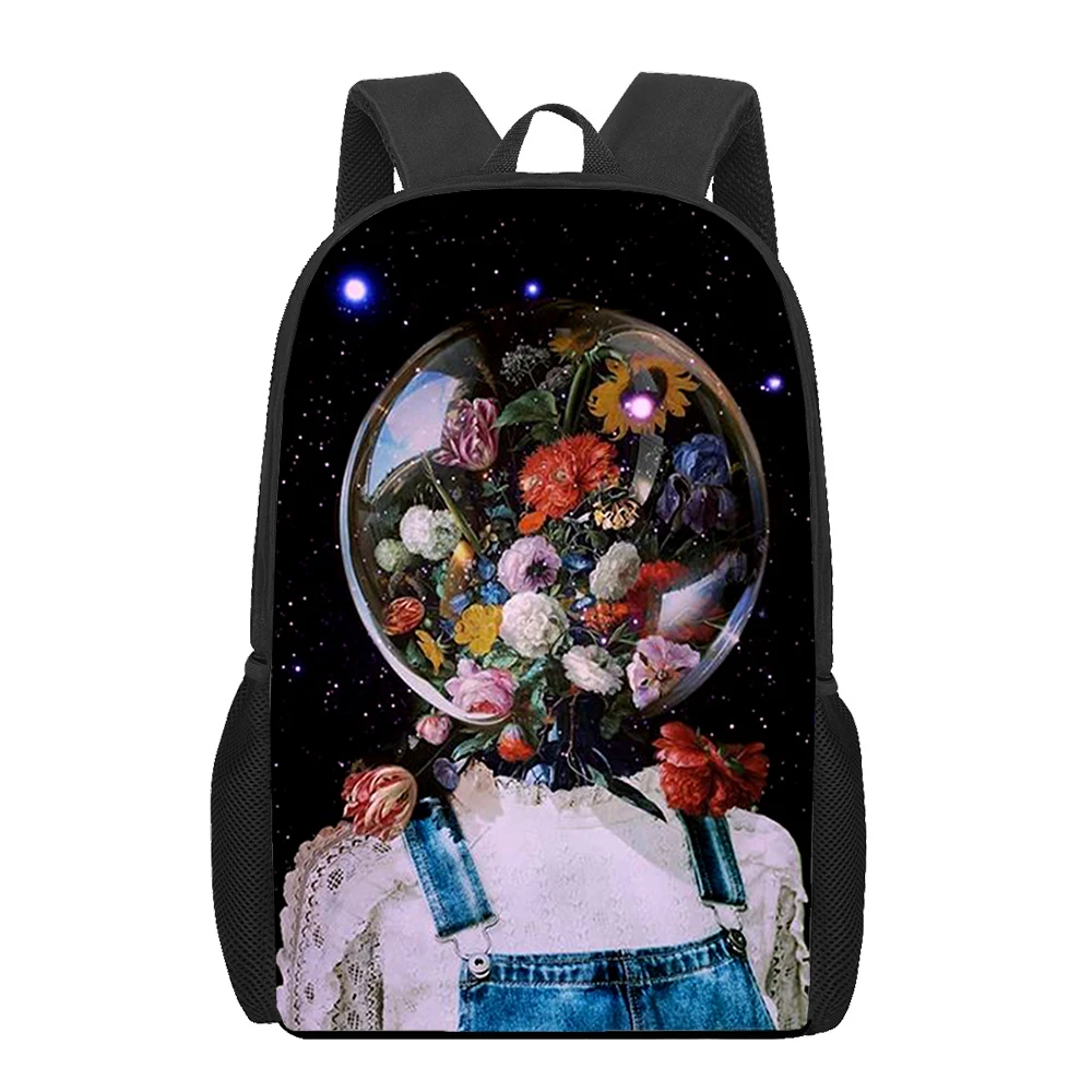 Pittura di arte astratta stampa 3D borse da scuola per ragazze adolescenti ragazzi Casual bambini Bookbags zaino per bambini zaino di grande capacità