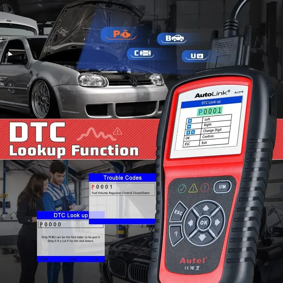AutoLink AL519 OBD2-Scanner, erweiterter Modus, 6-Autodiagnosetool, überprüfen Sie den Motorkodeleser, CAN-Scan-Tool, fortschrittliche Version. von A