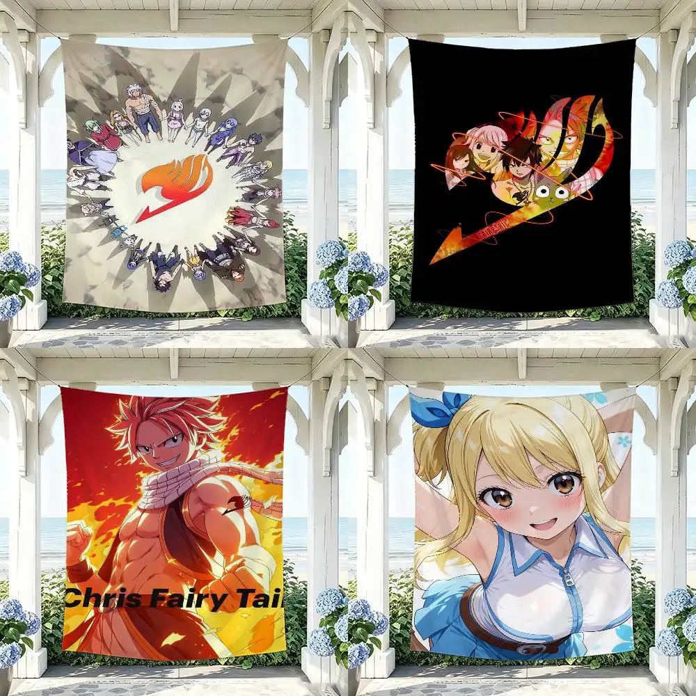 Fairy Tail Anime Flag Outdoor Decorations for Bedrooms Home Decor Items Banners Tapestry
