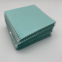 Paño de pulido plateado para limpieza de bolsas Opp, embalaje Individual, Material de tela de gamuza, 50 unidades, 8x8cm