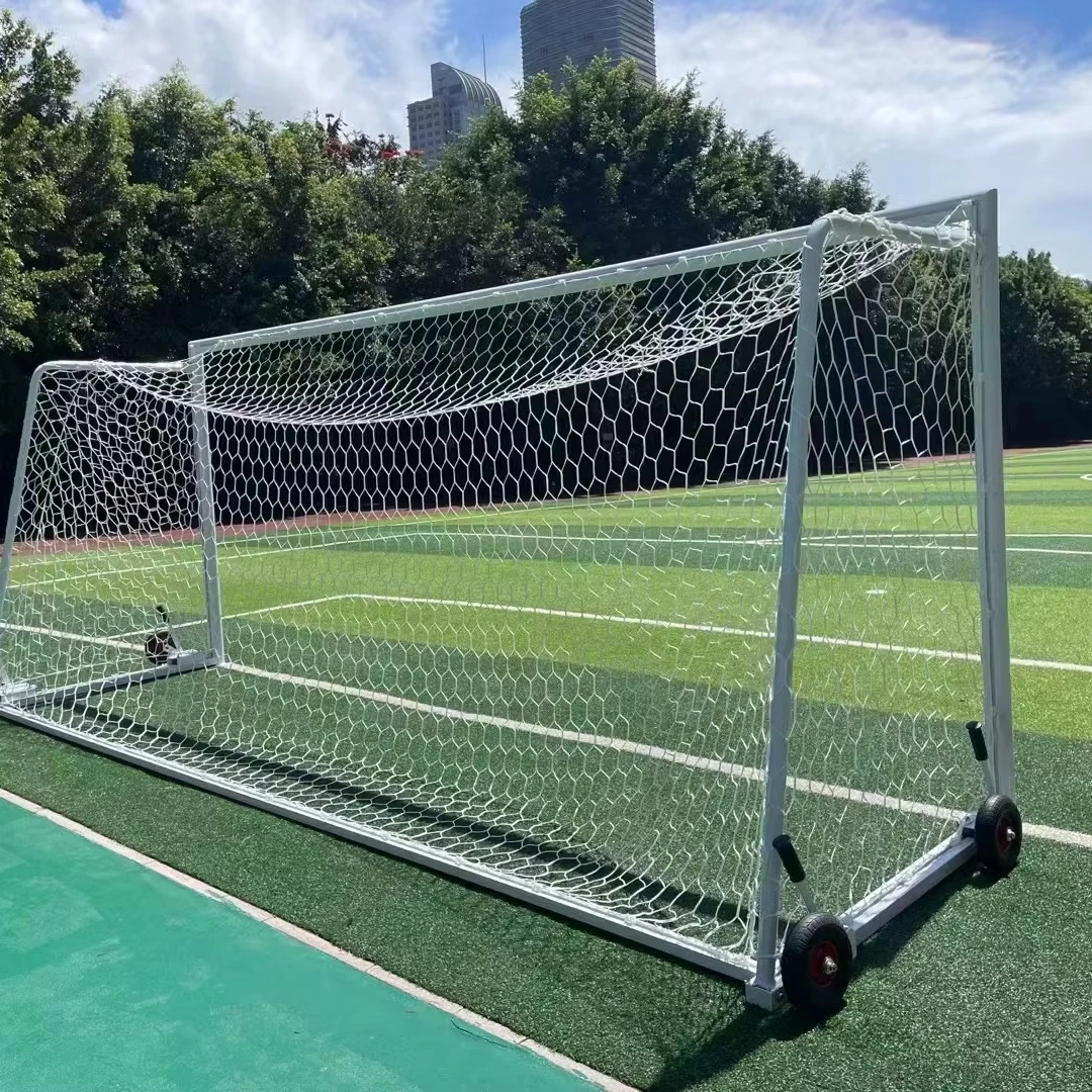 

Outdoor Steel or Aluminum Soccer Goal with Wheels Footballs Sports Court Soccer Equipment
