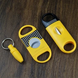 Guba Cigar Cutter 3 Cigar Set Pocket  V-Cut Sharp Stainless Steel Cigar Scissors Guillotine Punch Knife Cigar Accessories Tool