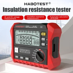 HT5203&HT5205 large LCD Digital Resistance Meter RCD/Loop Tester 0-100GΩ DC 1000V AC 750V Leakage Switch Tester