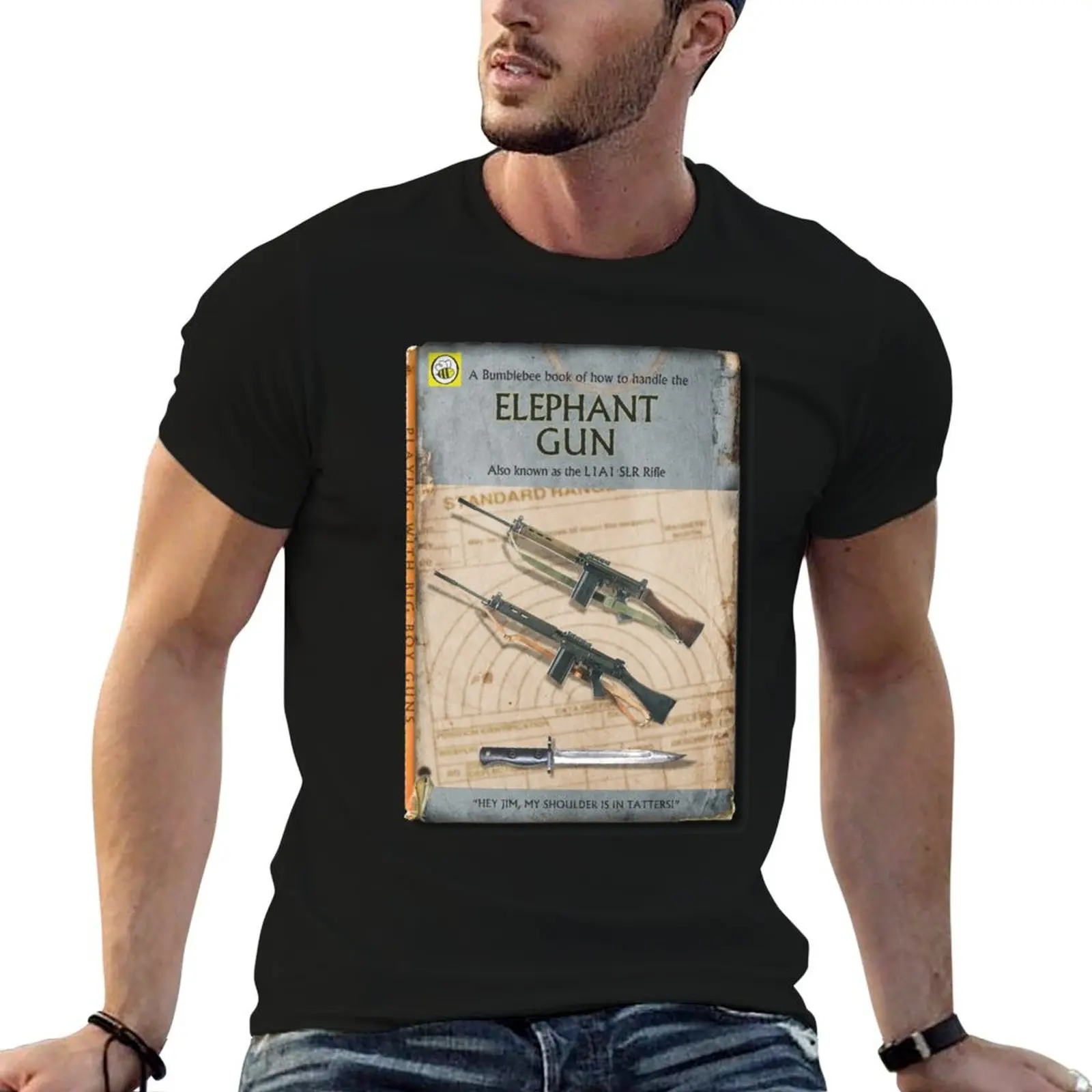 The SLR (L1A1) Rifle - A Ladybird Book Parody T-Shirt Short sleeve tee customizeds sports fans funny t shirts men