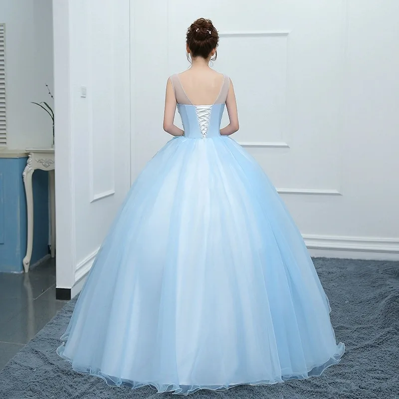 DSP A Line Sleeveless Prom Dresses 2024 Elegant Graduation Party Dress for Girl 15 Years Quinceanera Dresses