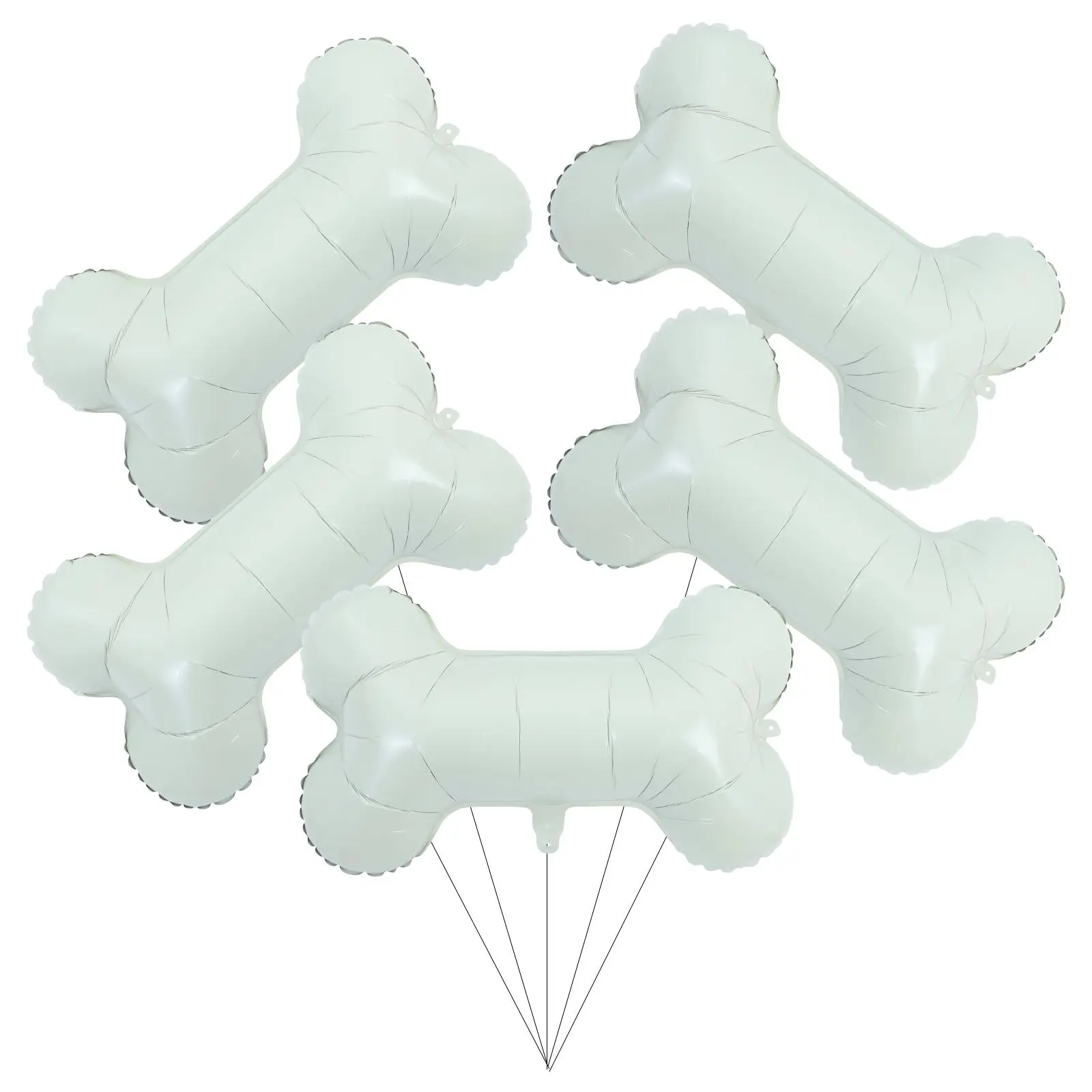 

5 Pcs Birthday Balloons Number Festival for Paerty Party Decoration Bone Shaped Prom Bachelor Baby Aluminum Foil