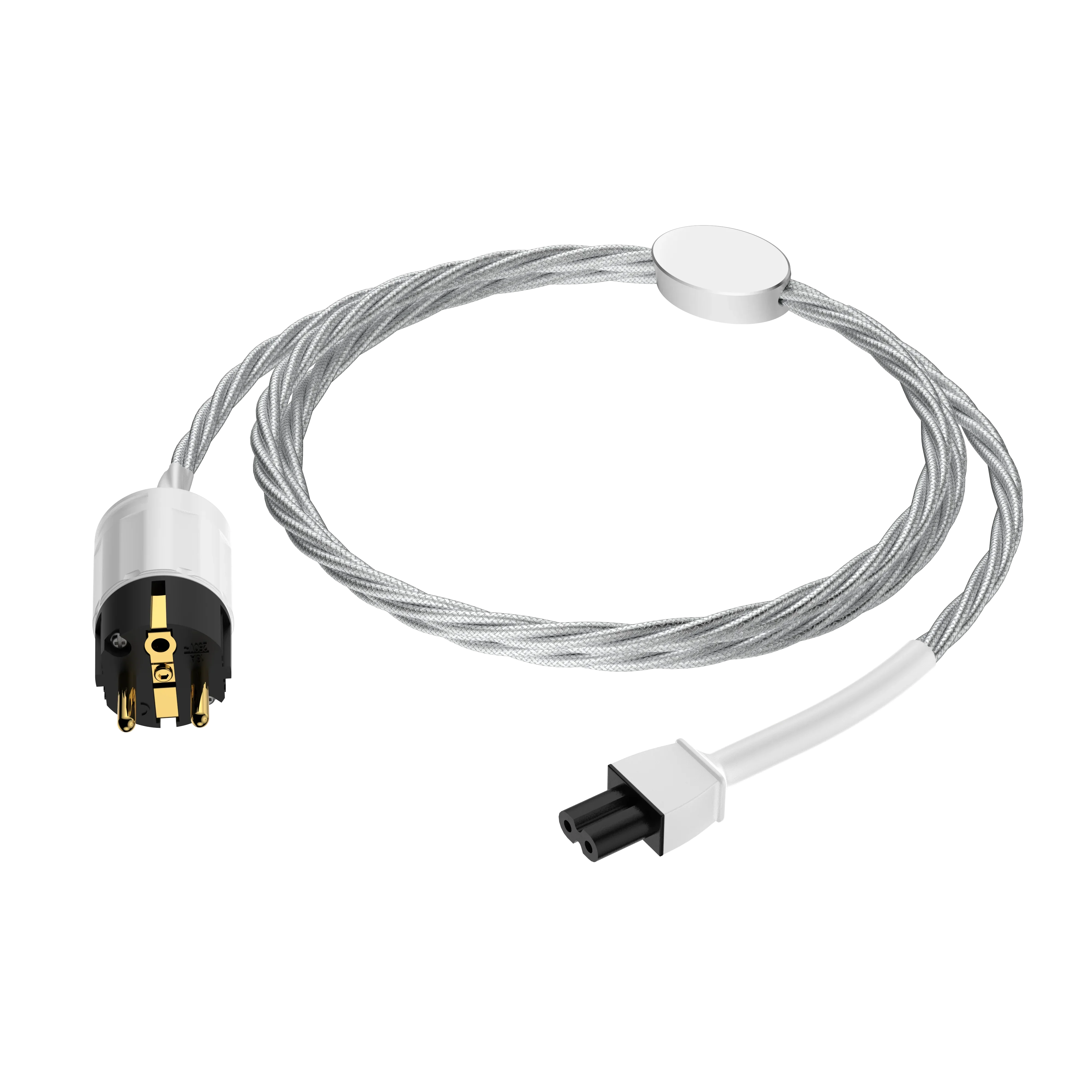 HIFI Mini8 7N OCC Silver Plated Power Cable Audiophile US/EU/AU Gold Plated Connector Mini8-Shaped Tail for Enhanced Audio Perfo