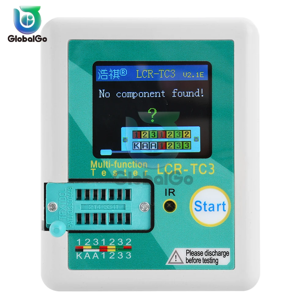 LCR-TC3 nowy tester tranzystorów TFT LCD z wielometrowym diodowym triodowym kondensator rezystor miernik testowy MOSFET NPN PNP Triac MOS