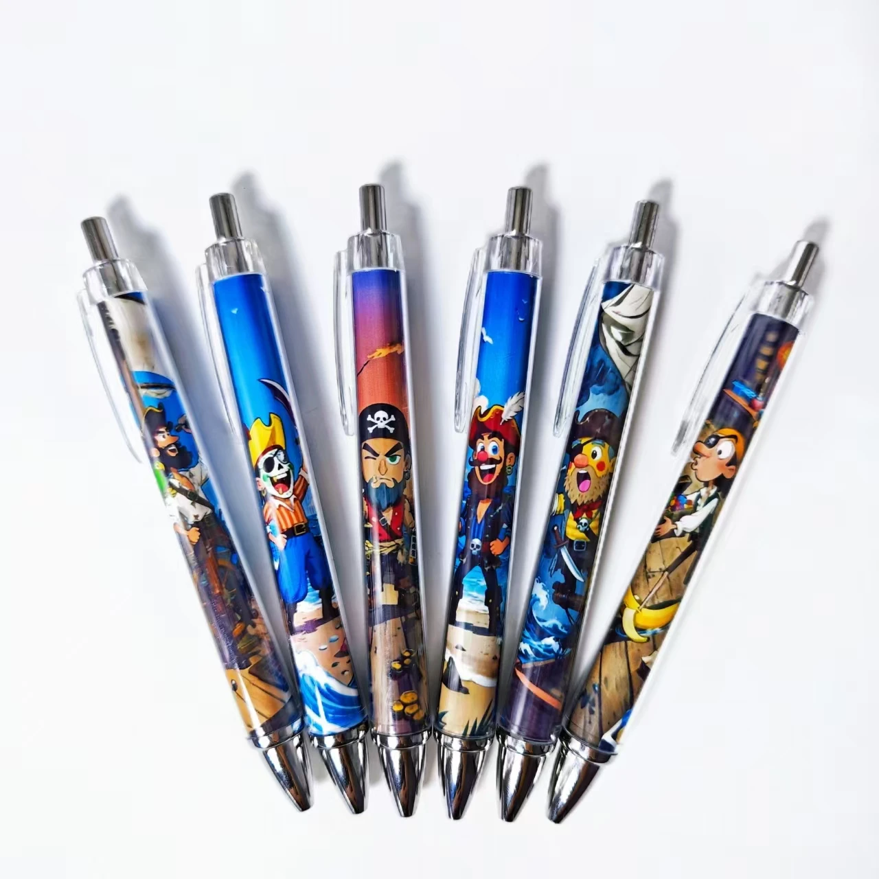 

6pcs/12pcs Pirate Theme Creative Pirate Ballpoint Pen Daily Office Learning Stationery Gift Pen