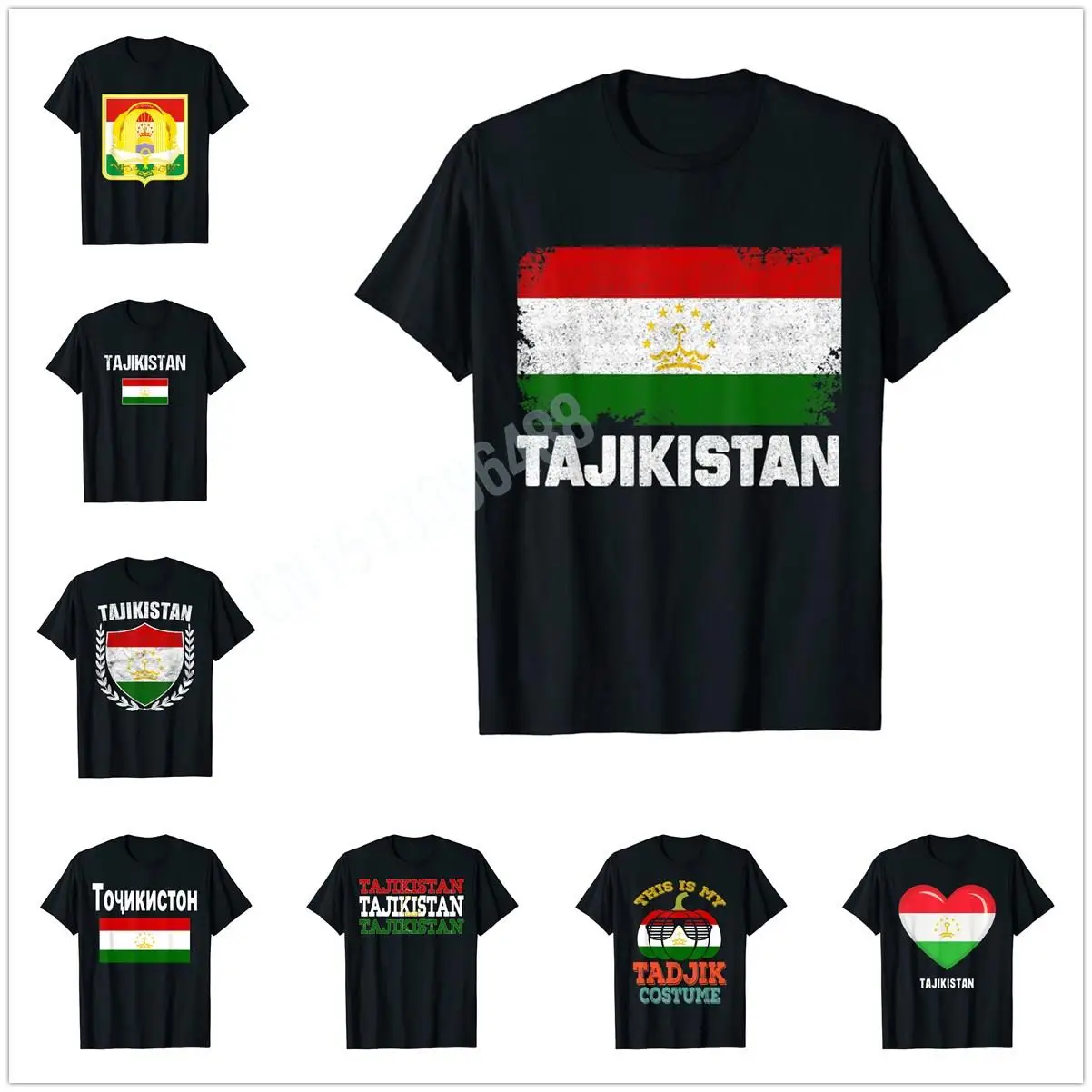 More Design Retro Vintage Tajikistan Flag Tajikistani Roots T-Shirt For Men Women T Shirt Tops Cotton Tees