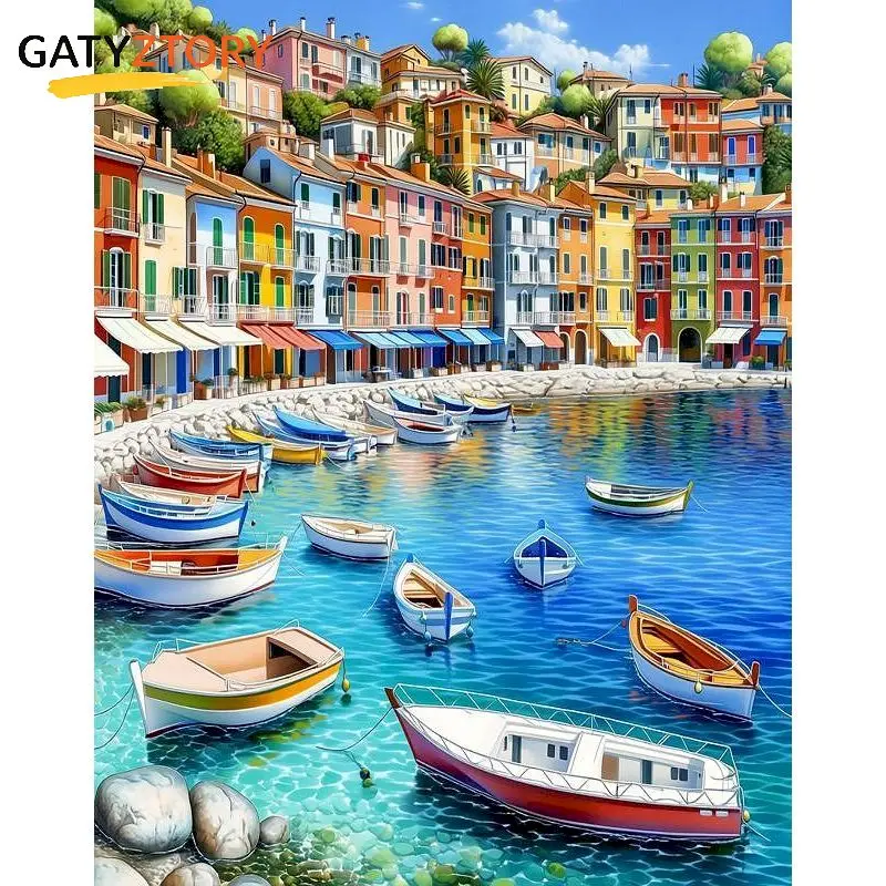 

GATYZTORY Paint By Numbers Home Wall Art Decor Color by Numbers Kit Landscape Craft Supplies Acrylic paints Paint With Numbers