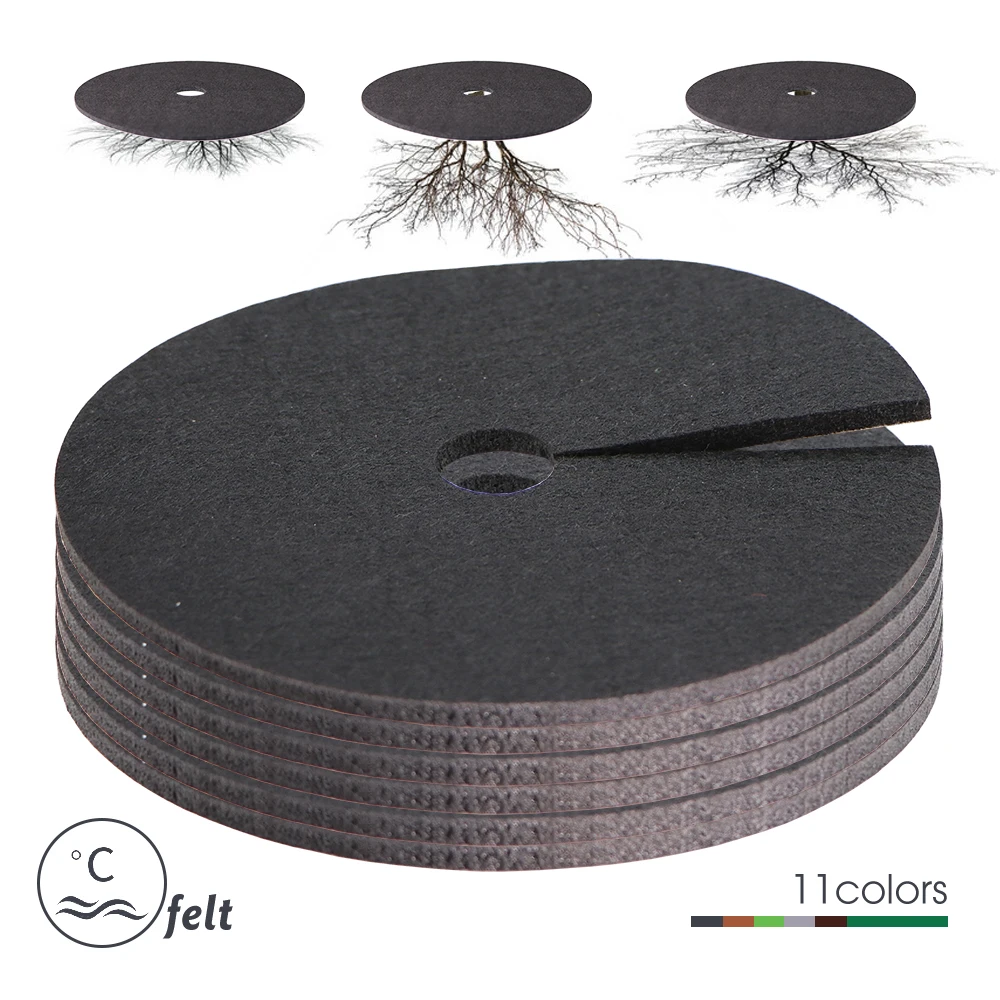 2MM Thickness Weed Barrier Mat Tree Root Protector Mat Tree Ring Mulch Mat Tree Trunk Cold-proof Mulch Ring Reusable Mulch Pads