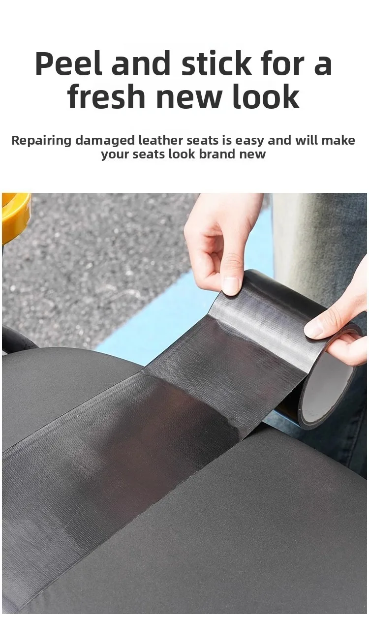 Schwarzes Reparaturband, Hochhaftendes Elektrisches Autositzauskleidungsband, Lederstuhl, Sofa-Reparaturband, Lochreparaturband – Detail 4