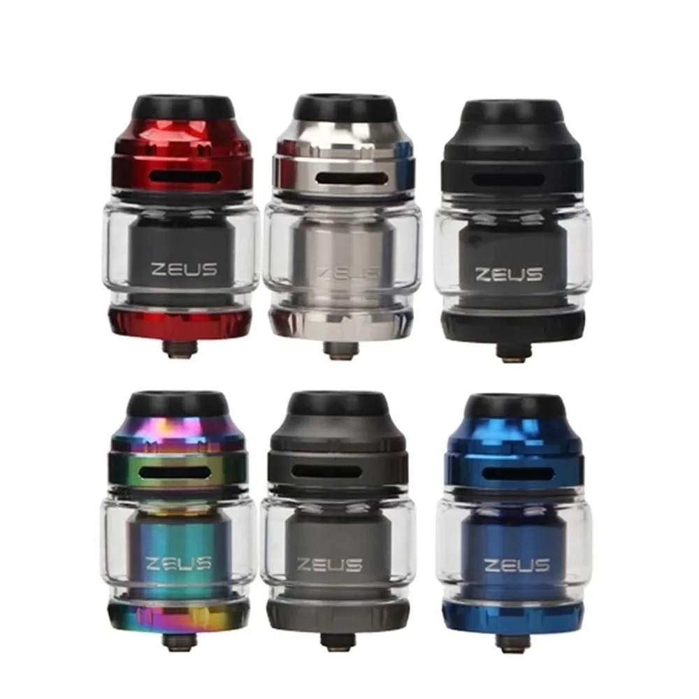 Top Zeus X RTA Atomizer Electronic E Cigarette Vape 4.5ml 25mm Single/Dual Coil Deck Vapor DIY Tank for 510 Aegis X 200W Box Mod