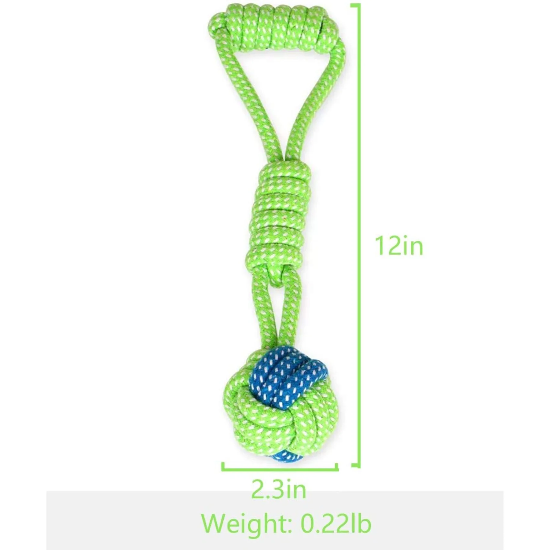 Экологичные игрушки из хлопковой веревки, игрушка для собаки с веревочным узлом, устойчивая к укусам, игрушка для средних/маленьких собак