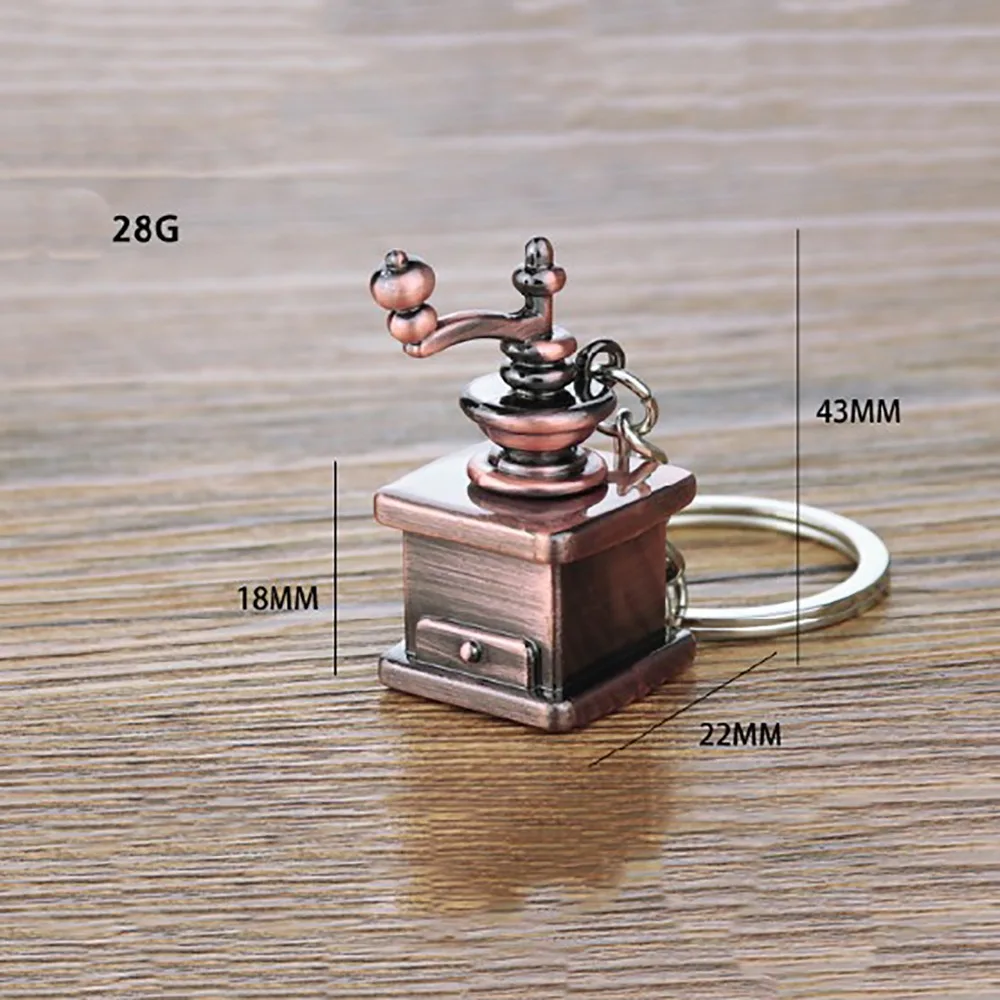 Metal 3D Creative Coffee Keychain Mini Pitcher Coffee Handle Keyring Cute Creative Moka Pitcher Keyring Small Pendant