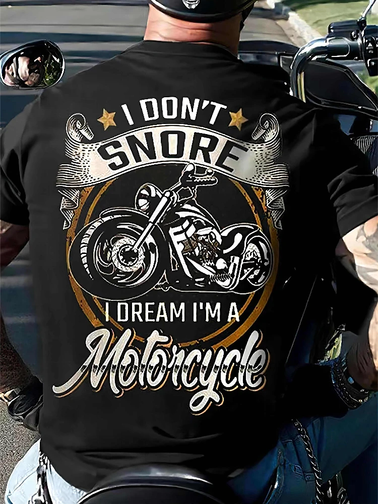 

Men's motorcycle printed T-shirt, casual cotton short-sleeved O-neck T-shirt, outdoor breathable men's wear.