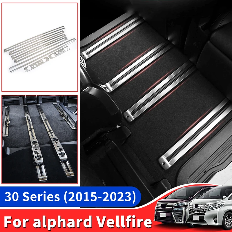 Track Trim Seat Slide Highlight Strip for 2015-2023 Toyota Alphard Vellfire 30 Interior Modification Accessories