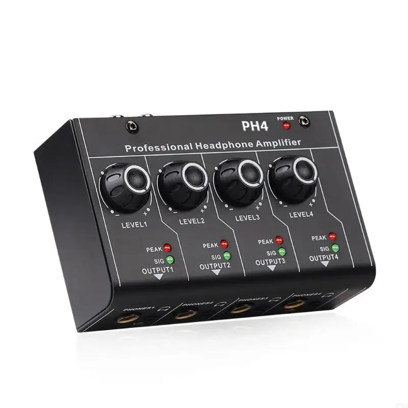 

77HA Mini Ultra-Compact Headphone Amplifier 4 Channels 3.5mm/6.35mm Stereo Output