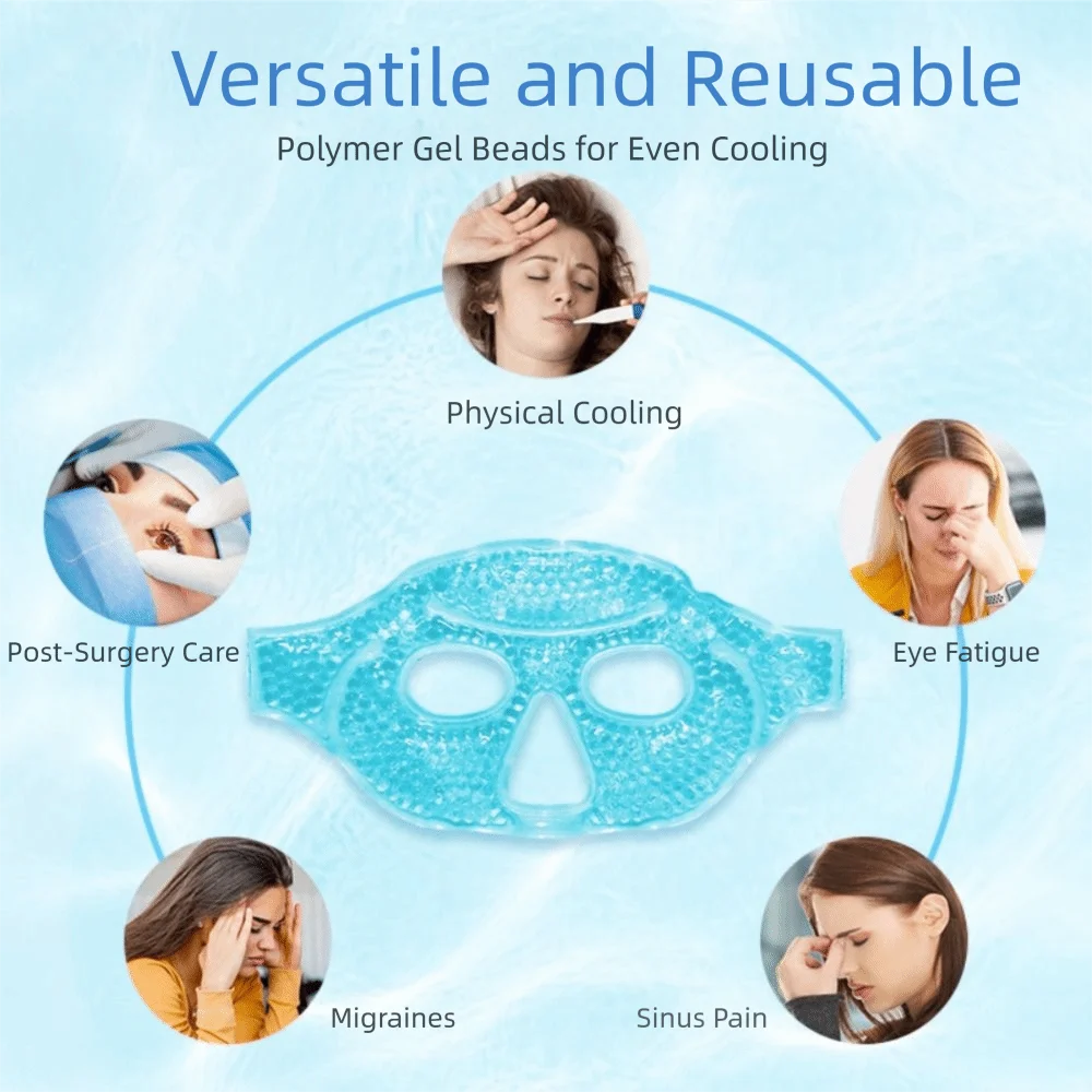 NEW Gel Beads Compress Ice Gel Eye Face Mask Reusable Cold and Hot Heat Sleeping Ice Pack Skin Care Tool Cooling Eye Mask 2026 view 3