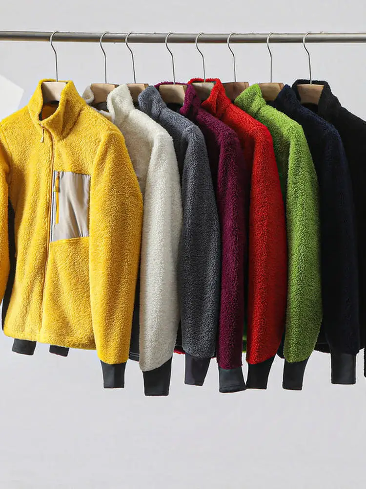 

Мягкий материал Plu, воротник-стойка, на подкладке, уличный мужской тюнер для осенне-зимних пар, теплая повседневная застежка-молния