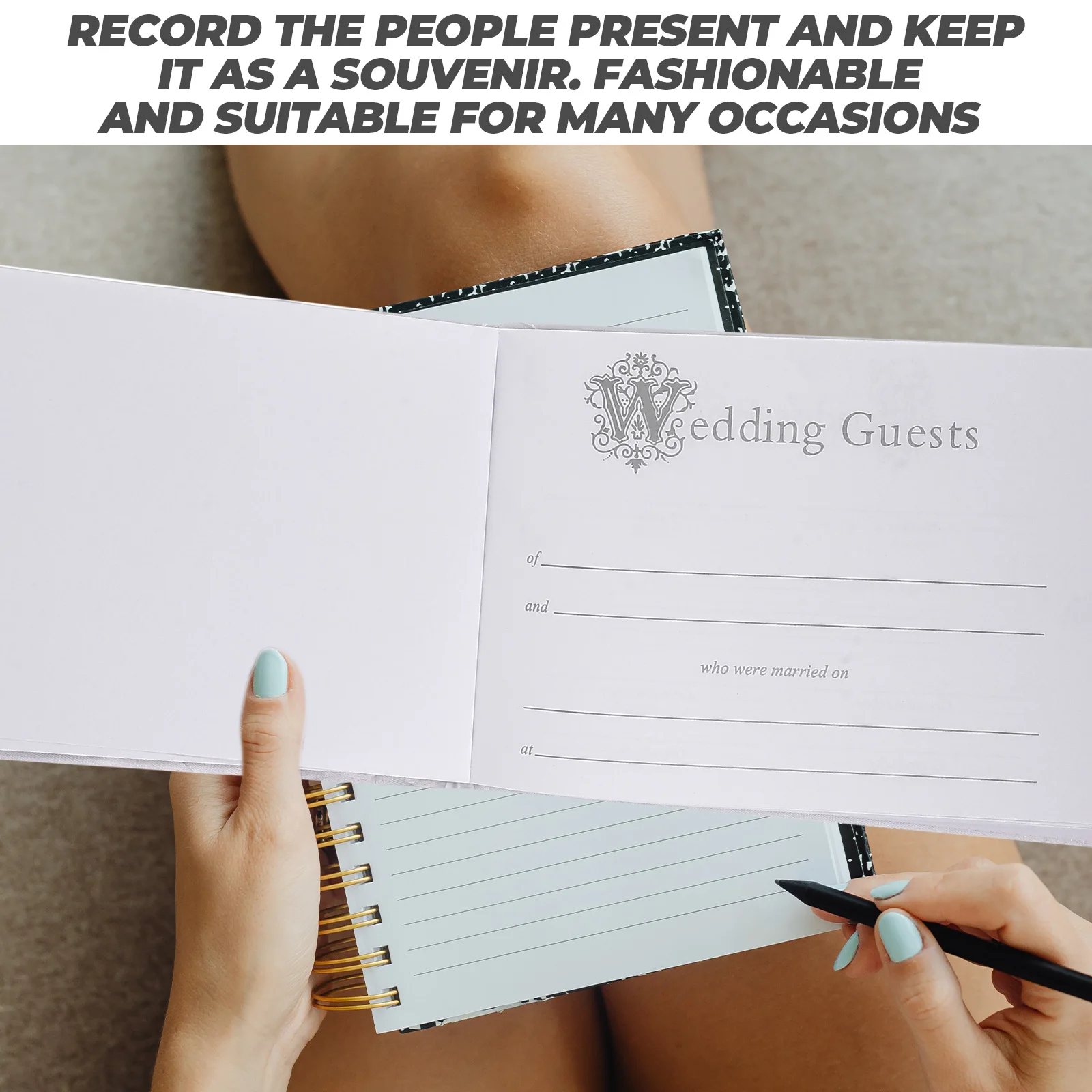 

Wedding Guest Book Elegant Wedding Sign in Book for Guest Signature and Event Attendance Bridal Shower Guestbook