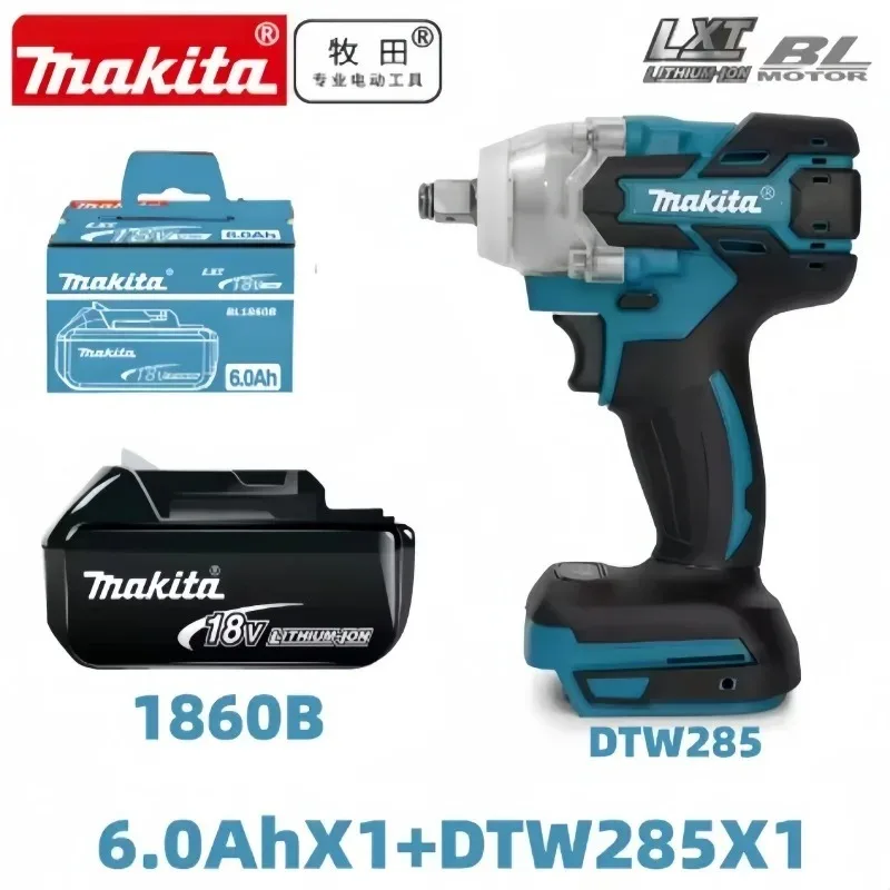 100% Original Makita Akku, 6,0Ah Wiederaufladbarer Akku 18V, Ersatz für Makita BL1830B L1840B L1850B L1860B, Elektrowerkzeug-Akku