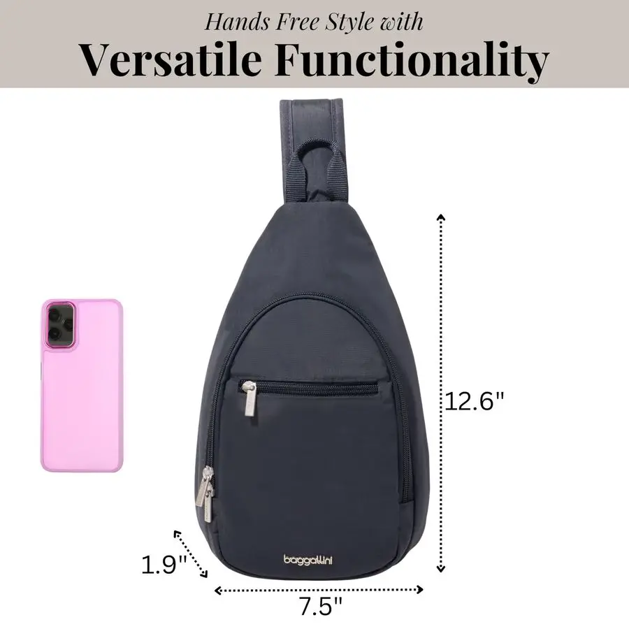 

Sling Lightweight 12.6x7.5 Sling Crossbody Bag with Convertible Adjustable Shoulder Strap