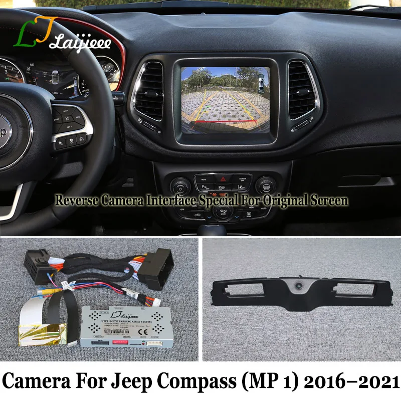 Przednia kamera cofania do Jeep Compass MP1 2016 ~ 2021 Oryginalny ekran / Plug and Play HD Night Vision Zestaw kamery cofania do parkowania