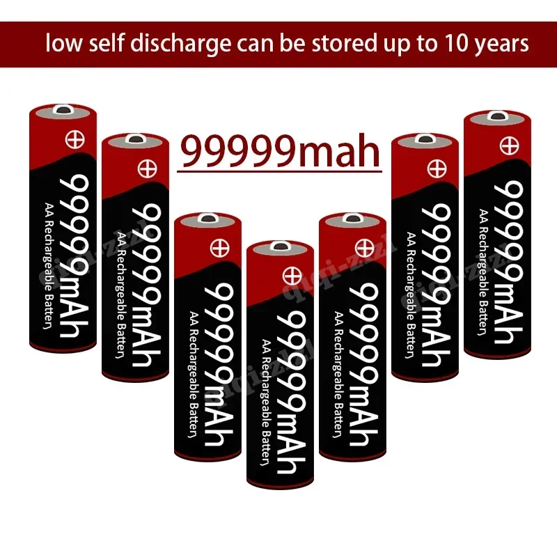 2024 New AA Battery 99999 MAh 1.5V Rechargeable Battery AA for Flashlights, Toys, Mice, Microphones, Etc.+Free Shipping