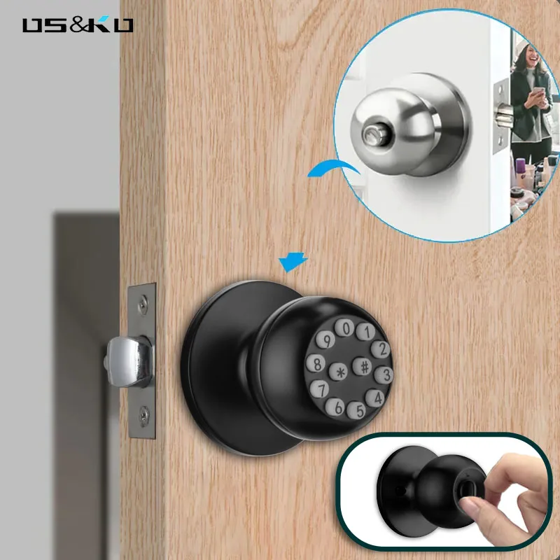 Smart Door knob, Fingerprint Smart Lock Biometric Door knob with App Control, Great for Bedrooms,Cloakroom,Apartments Offices