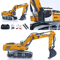 970 RC Excavator 1/50 Engineering Vehicle Remote Control Electric Lifting Digger Metal Bucket Tracks Light Sound RTR Battery