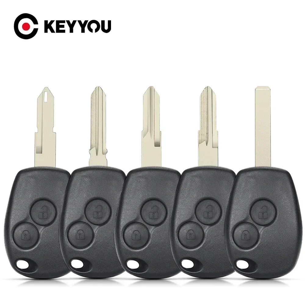 

KEYYOU 10PCS For Renault Megane Modus Espace Laguna Duster Logan DACIA Sandero Fluence Clio Kangoo For Nissan 2BNT Car Key Case