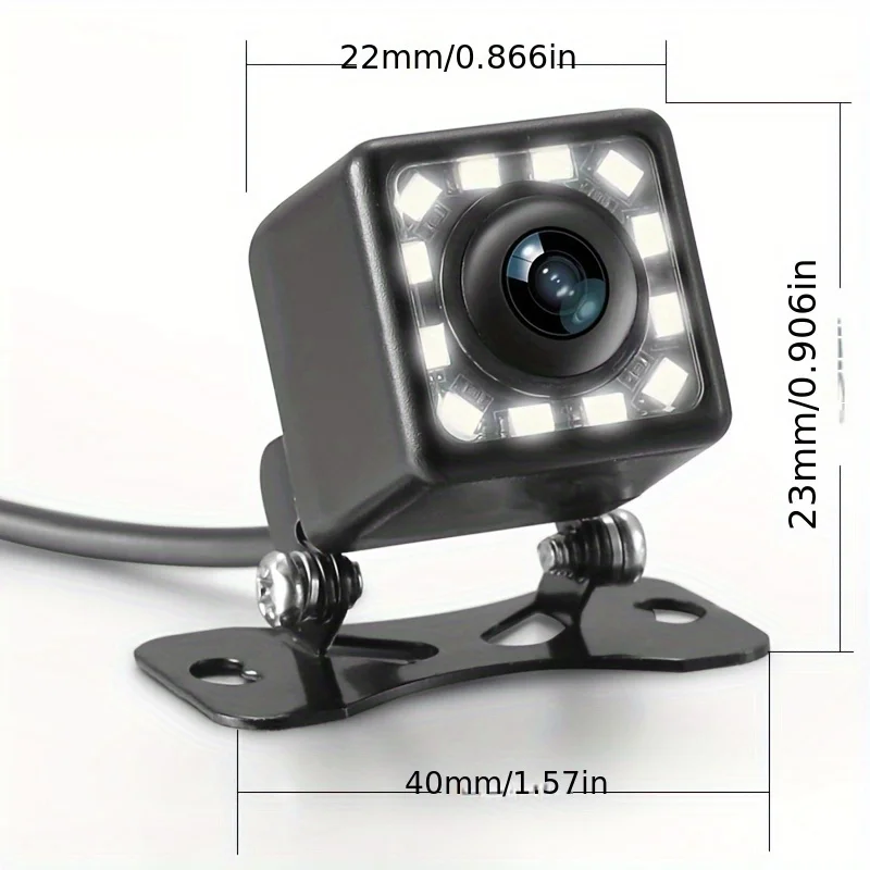 12LED Wide Angle CMOS Car Rearview Camera Night Vision Easy Install Surface Mount 480P HD Backup Camera Reverse