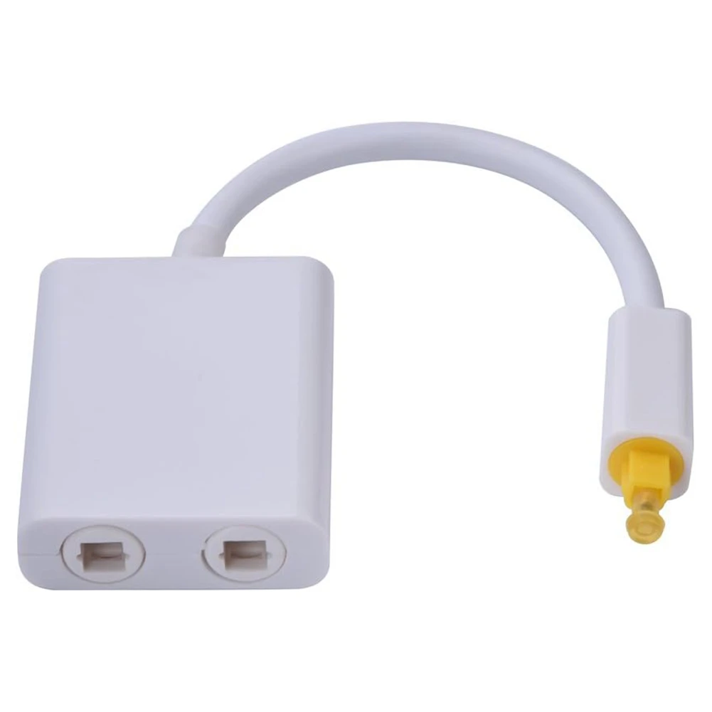 NEW!! Digital SPDIF Optical Audio Splitter 2 Way Toslink Splitter Adapter 1 in 2 Out SPDIF Fiber Optical Cable Splitter